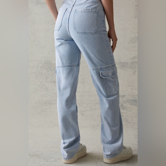 Pacsun Light Blue Cargo '90s Boyfriend Jeans Women’s Size 29 - Picture 4 of 8